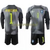 Original Trikotsatz Brasilien Alisson Becker 1 Torwart Heimtrikot WM 2022 Langarm Für Kinder